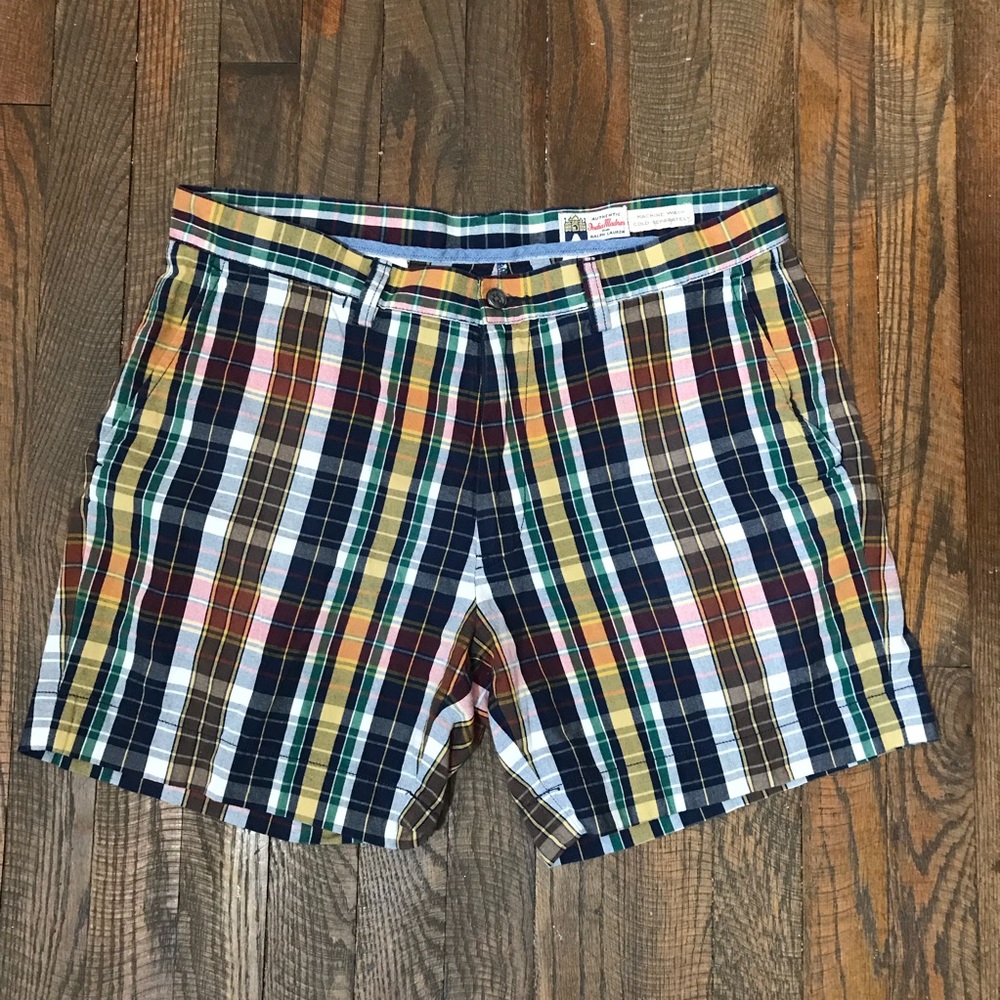 Polo Ralph Lauren Madras Cotton Shorts Men Size 33